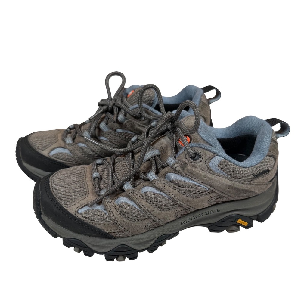 Merrell Moab 3 Waterproof Hiking Shoes Womens 6.5 Granite Grey Blue J500160